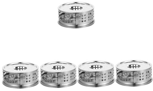 TOPBATHY 5St Alkoholkocher aus Edelstahl Tragbarer Kocher für Camping Basis für Campingkocher Topfboden ausstecher rentier inoxlm Spirituskocher tragbar Alkoholbrenner Herd Rostfreier Stahl