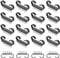 20 PCS Small Nail Brush for Cleaning Fingernails, Nylon Nail Cleaning Brush, Nail Scrubber Brush, Handle Grip Nail Brush Fingernail Brush Nail Dust Cleaner Tools for Toes and Nails, Black