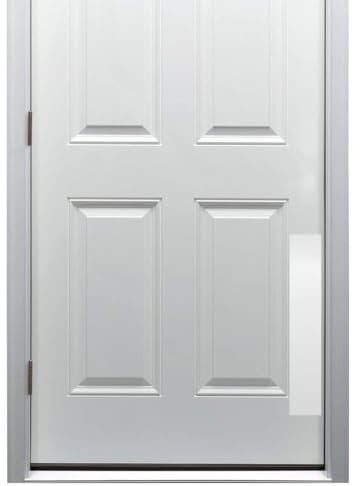 KOSHKA Lot de 2 plaques de poussée de porte à décoller et coller pour animaux domestiques (blanc)