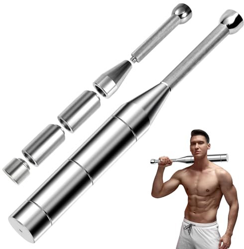 Dooeant Einstellbares Macebell Clubbell, 6-in-1 Edelstahl Indian Club Trainingssystem (2,9-7,9 kg) für Ganzkörperkraft, rutschfester Griff für Grifftraining