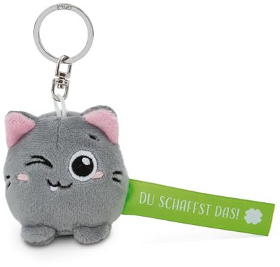 NICI Schlüsselanhänger Katze Du schaffst das! grün 5cm