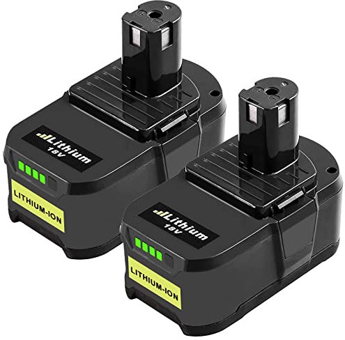 Ersatz für Ryobi Akku 18V 5,0Ah RB18L50 RB18L25 RB18L15 RB18L13 P108 P107 P122 P104 P102 P103 für Ryobi 18V Akku Cordless Werkzeuge Goodexo 2Pcs