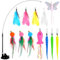 SULOLI 13pcs Jouet à Plumes pour Chats Jouets pour Chat Intérieur avec Ventouses