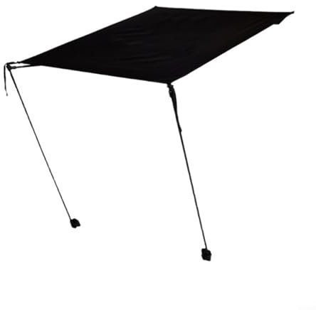 Gettimore Faltbarer Sonnenschutz, Strandkorb, wasserdicht, 420D Polyester, UV-Schutz, Outdoor-Camping-Unterstand (schwarz)