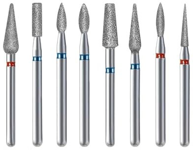 KXAOXGRC Brocas para uñas, Juego de 10 Brocas de Diamante for manicura y pedicura, Multicolor(A4)