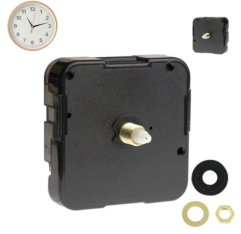 Musiook Quartz Clock Mechanism Replacement Kit, Clock Mechanisms Battery Powered with Length 16mm Shaft, Precise No-Ticking Motor DIY Repair Parts for Wall Clocks and Craft Projects