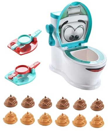 TTETTZ Juguetes de Baño para Niños, Juego Familiar de Mesa, Simulación de Inodoro, Juguete de Expulsión