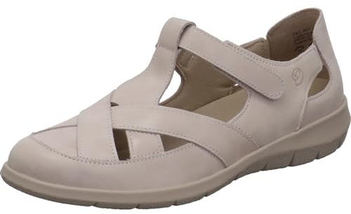 Suave Oxford Damen Slipper Leder beige