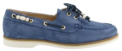 Paul Green Damen - Slipper & Mokassin 1214-039 in blau Rauleder