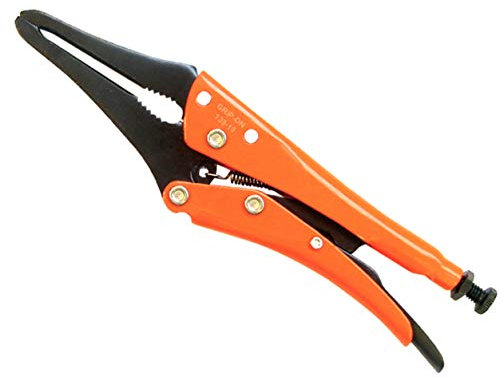 Grip-On 139-10 10-Inch Hose Clamp Locking Pliers in Orange Epoxy