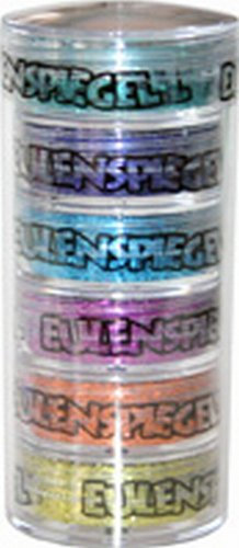 Eulenspiegel 999110 - Paillettes polyester édition fête, 6 x 6 g, paillettes à disperser, carnaval, Halloween, fête à thème, Jaune