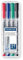 Staedtler Lumocolor 316 WP4 Feinschreiber, non-permanent, circa 0.6 mm, Staedtler Box mit 4 Stück, 316WP4, sortiert, 30