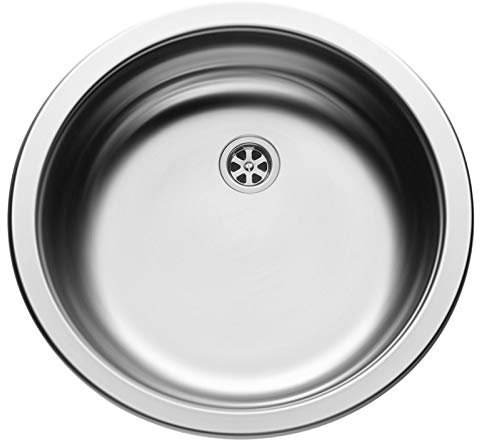 runde medizinische Edelstahl Einbauspüle Ø 45 cm ohne Überlauf für Unterschrankbreite 45 cm