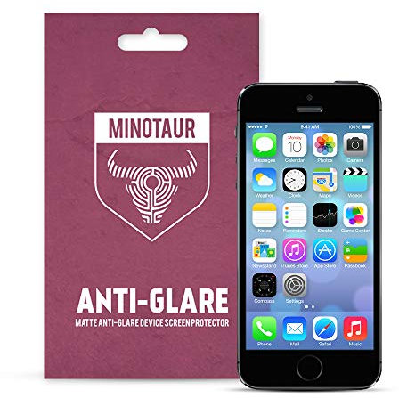 Minotaur Screen Protector for iPhone SE (2016) and iPhone 5S / 5C / 5, Matte Anti Glare (6 Screen Protectors)