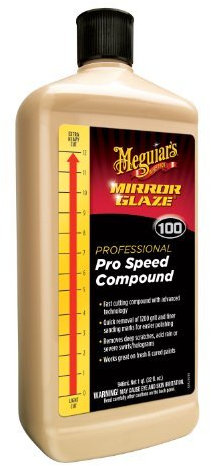 Meguiar's M100 Mirror Glaze Pro Speed Compound - 32 oz. Größe: 32 Unzen, Aluminiumoxid, Polierpaste, Weiß, Metall, Kunststoff, Glas