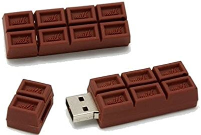 Ulticool Chocolat USB Flash Drive 16 Go – mémoire Stick Stockage de données – Saint Valentin Homme/Femme - Valentin pour Lui/Elle - Pendrive - Marron
