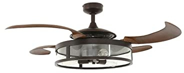 FANAWAY Ventilador de Techo y luz E27, 60 W, marrón