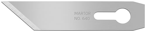 MARTOR 10x Grafikklinge 9 mm, Entgrater, Skalpellklinge, Ersatzklinge | 1-fach nutzbar, Doppel-Facette, GRAFIX 501 & TRIMMEX CUTTOGRAF, Grafik & Handwerk, No. 640.50