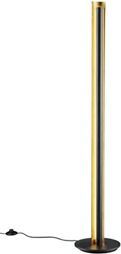 Trio Leuchten LED Stehleuchte 474410179 Texel, Metall schwarz/innen goldfarbig, 15 Watt LED, Switch Dimmer, 25 x 25 x 142.5 cm