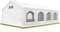 TOOLPORT Tente de réception 4x8 m Tente de Jardin Blanc bâche PE 550 N imperméable résistante aux UV avec Cadre de Sol