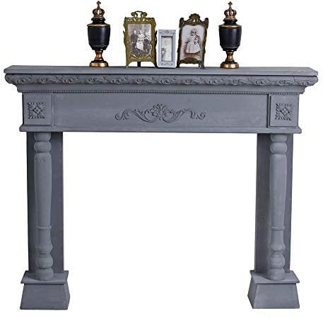 Manto DE Chimenea Antiguo Estufa Chimenea de Madera kaminattrappe Estilo Rústico Consola de Chimenea Palazzo Exclusivo
