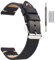 EACHE Schwarze 22mm Racing Leder Uhrenarmbänder, Leder Uhrenarmbänder Atmungsaktives Schwarze Lederarmband