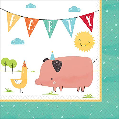 Barnyard Birthday Luncheon Napkins 33cm (16 pk)