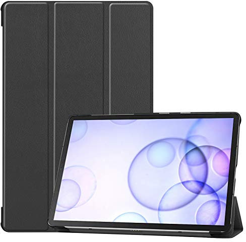 Kepuch Custer Hülle für Samsung Galaxy Tab S6 10.5 SM-T860 SM-T865,Smart PU-Leder Hüllen Schutzhülle Tasche Case Cover für Samsung Galaxy Tab S6 10.5 SM-T860 SM-T865 - Schwarz