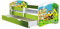 ACMA Kinderbett Jugendbett mit Einer Schublade und Matratze Grün mit Rausfallschutz Lattenrost II 140x70 160x80 180x80 (20 Bagger, 180x80 + Bettkasten)