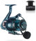 OLYSPM Angelrollen Spinning Angelrolle Süßwasser Salzwasser Angelrolle 12+1BB Ultraleichte Angelrolle Karpfen 4.7:1-5.2:1 Gear Ratio 1000-7000 Max 15.5kg/34.17lb