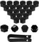 moinkerin 20 Pezzi Tappi a Vite Ruota Universale 19mm Copridadi Coperture Copricerchi Plastica per Auto-Non Adatto alla Q7(Nero, 19mm)