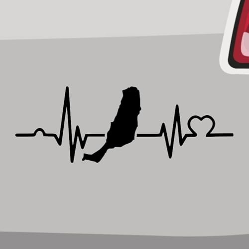 Herzschlag Fuerteventura Aufkleber 6 Größen 21 Farben Las Palmas Antigua Urlaub