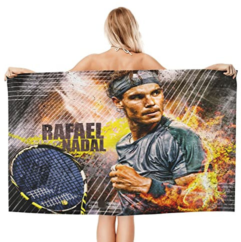 Kroity Strandtuch, Rafael Nadal, Badetuch, Mikrofaser, gut für Reisen am Strand, Badewanne (A3, 80 x 160 cm)