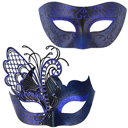 Coddsmz Couples Butterfly Mask Masquerade Venetian Halloween Party Evening Prom Ball Mask Bar Costumes Accessory