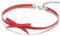 COOLSTEELANDBEYOND Rot Leder Schleife Choker Halsketten Halskette für Damen Anhänger
