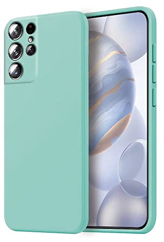 HONLEN Custodia Compatibile con Samsung Galaxy S21 Ultra (6.8 Inches) Morbida Liquido TPU Silicone Case Protettiva, Antiurto in Antigraffio Cover Protettiva
