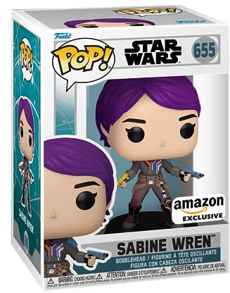 Funko Pop! Star Wars: Ahsoka TV - Sabine Wren - Glow In the Dark - Amazon Exclusive - Collectable Vinyl Figure - Gift Idea - Official Merchandise - Toys for Kids & Adults - TV Fans