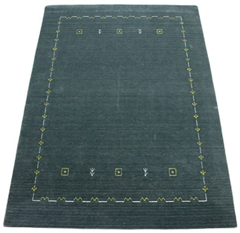 Grau Gabbeh Teppich Wolle Viskose Fine Orientteppich Handgewebt 170x240 cm WR99