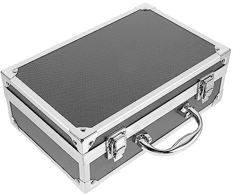 FOYTOKI Kleiner Werkzeugkasten Aus Aluminiumlegierung Mit Schwammfutter Tragbarer Für Werkzeugaufbewahrung Multifunktionale Box Für Elektriker Und Reisegebrauch
