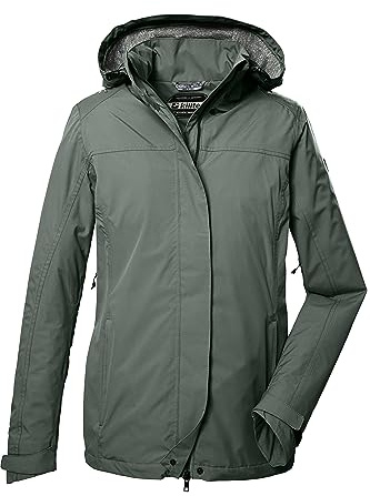 killtec Damen Funktionsjacke mit abzippbarer Kapuze/Outdoorjacke ist wasserdicht KOS 11 WMN JCKT, pale green, 38, 41260-000