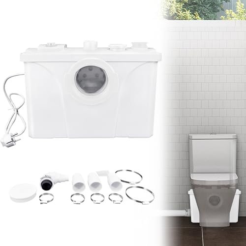 YARDIN 700 W Hebeanlage, 180 L/min Schmutzwasserpumpen Fäkalienpumpe Haushaltspumpe mit Kohlefilter und Edelstahl Klingen, für WC Badewannen Waschbecken Waschmaschine Spülmaschinen