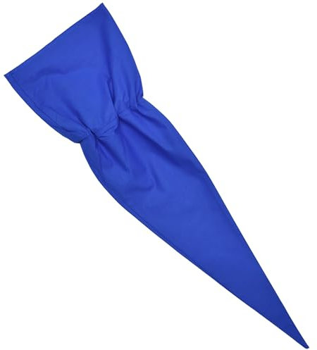Schultüte Kissenbezug 75 cm Blau Zuckertüte Stoff Rohling 100% Baumwolle Kissen Schultütenkissen Kissenüberzug Reißverschluss Kopfkissen Kegel Form Kissenhülle für Jungen Mädchen
