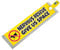 Nervous Rescue - Give Us Space, Space Awareness Sleeve for Reactive Nervous Dogs, Reflective, Waterproof, Double Sided Slip-on for the Dog Lead (Yellow, No Dogs Sign)