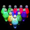 LED Badminton Bälle, 12 Pieces Badminton, Nylon Badminton, Federbälle Badminton, LED Federballs, LED-Licht Federballs, Leuchtende Federbälle für Indoor und Outdoor Sportsaktivitäten Hitting Praxis