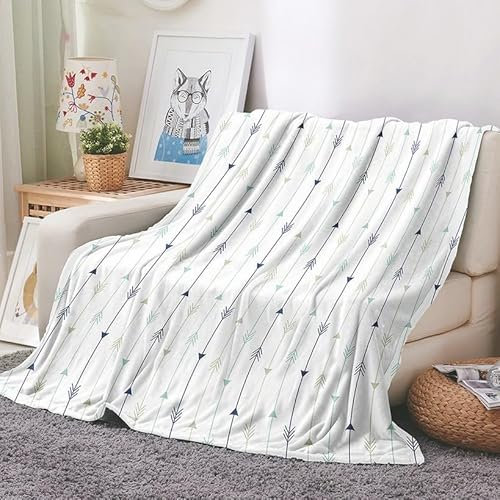 EHOMERY Couvertures De Voyage Couvertures De Demenagement Couverture Queen Gant De Toilette Flanelle Flèche Couverture De Camping 130x100cm