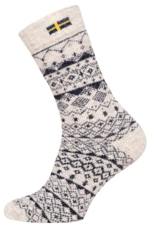 HomeOfSocks Norweger Socken Damen Herren Jacquard Schweden Skandinavische | Wolle · angenehm fest · antibakteriell · atmungsaktiv · elastisch · isolierend · klimaregulierend · kühlend