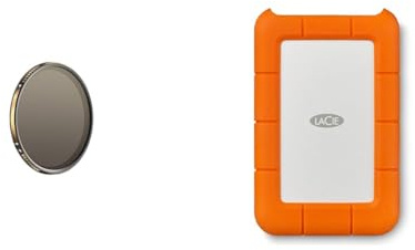 PolarPro - Vario VND - 82 mm - 2/5 stops - Edition II - Peter McKinnon - Zero vignetting & LaCie Rugged USB-C, 5TB, Portable External Hard Drive, Drop, Shock, Dust, Rain Resistant