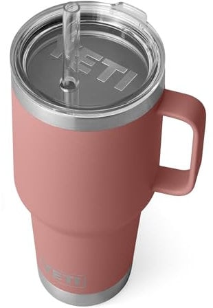 YETI Rambler Straw Mug, Sandstone Pink, 35oz (1035ml)