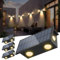 T-SUN Luce Solare LED Esterno, 1500mAh Faretto LED da Esterno Solare IP65 Impermeabile Luci Solari da Giardino, Lampade Solari da Giardino 3000K per Muro, Scale, Cortile, Corridoio, Giardino 4 Pezzi