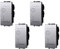 Interruttore Bipolare 0-1 16A, Compatibile Con Bticino Living Light (4 Pezzi, Grigio)